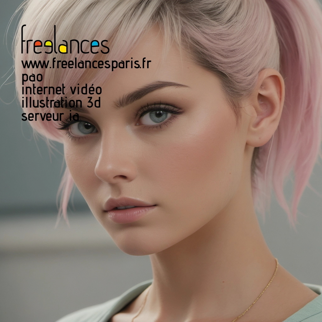 Pao mise en page internet vidéo illustration 3d serveur IA générative AI freelance paris studio de création magazines 8l952960